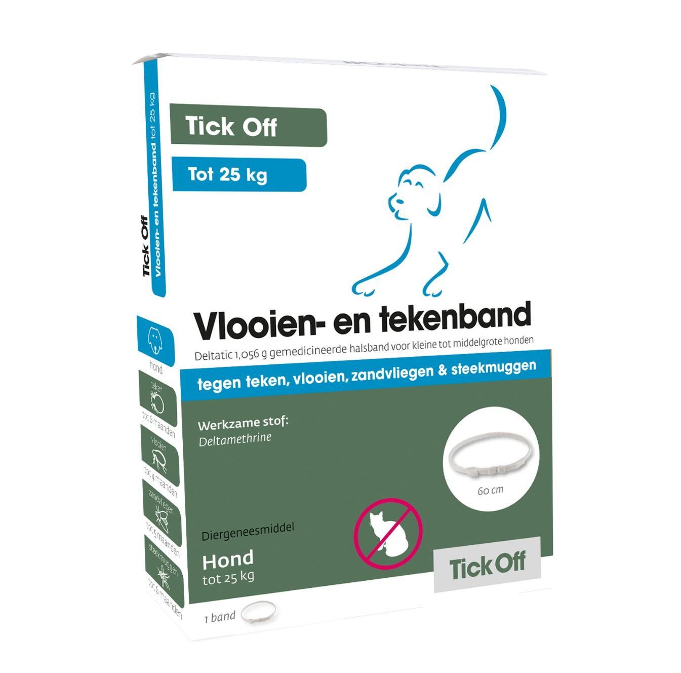 Tick Off Vlooien- en tekenband Hond tot 25 kg