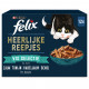 Felix Tasty Shreds Variation von Fisch mit Lachs, Thunfisch, Kabeljau, Scholle in Sauce Nassfutter Katze 