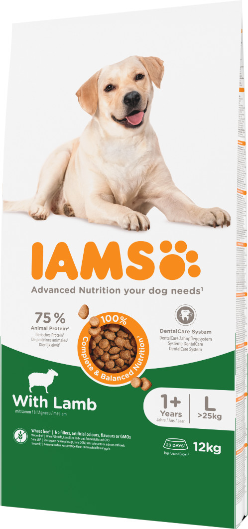 Iams for Vitality Adult Large Lam hondenvoer