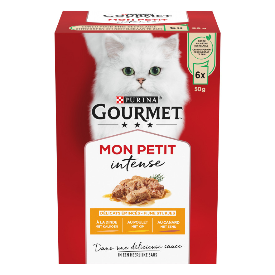 Gourmet Mon Petit Intense mit Gefügel Nassfutter Katze