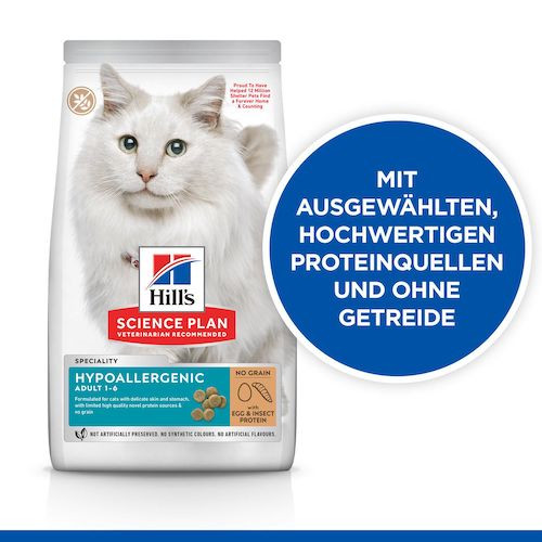 Hill's Adult Hypoallergenic met ei en insectproteine kattenvoer