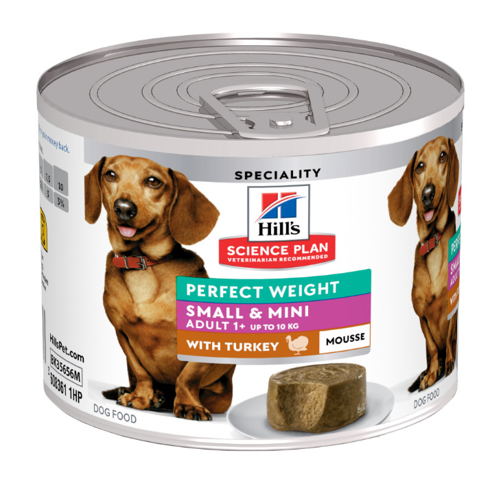 Hill's Adult Perfect Weight Small & Mini mousse met kalkoen natvoer hond