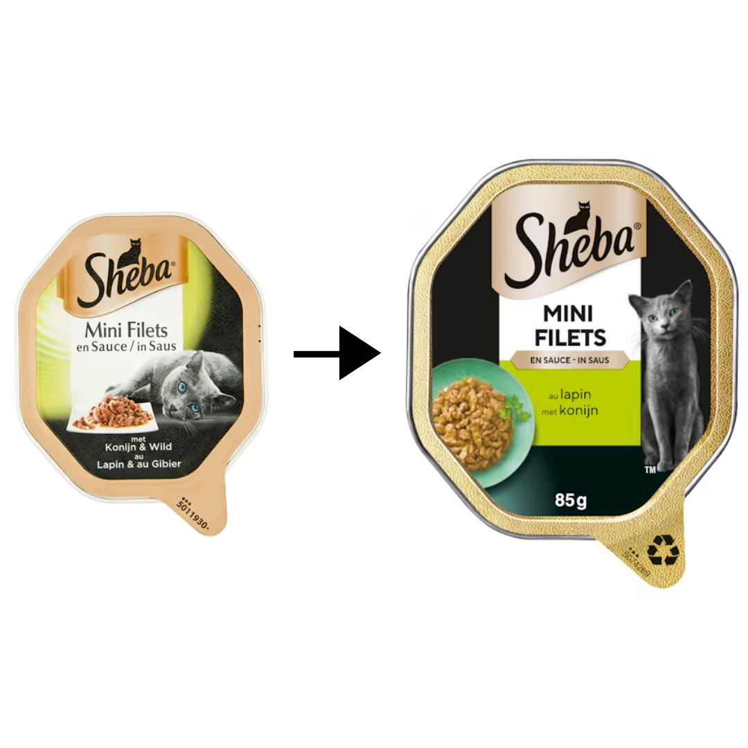 Sheba Mini Filets mit Kaninchen in Sauce Katzen-Nassfutter (Schale 85 g)