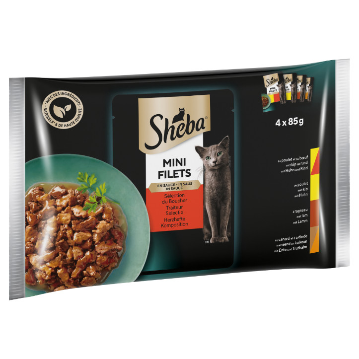 Sheba Mini Filets Traiteur Selection in Sauce Katzen-Nassfutter (Beutel 85 g)