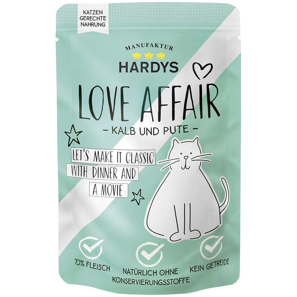 Hardys Love Affair kalf en kalkoen natvoer kat (zakjes)