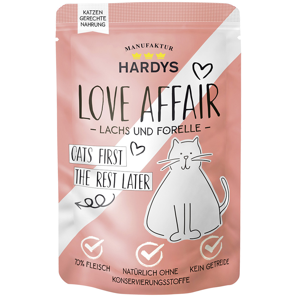 Hardys Love Affair zalm en forel natvoer kat (zakjes)