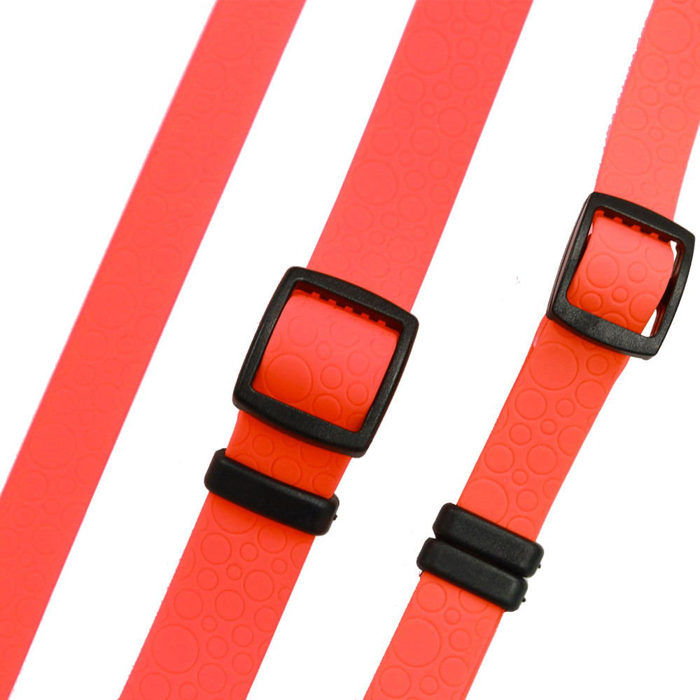 Halsband of looplijn Luca anti-slip rubber oranje